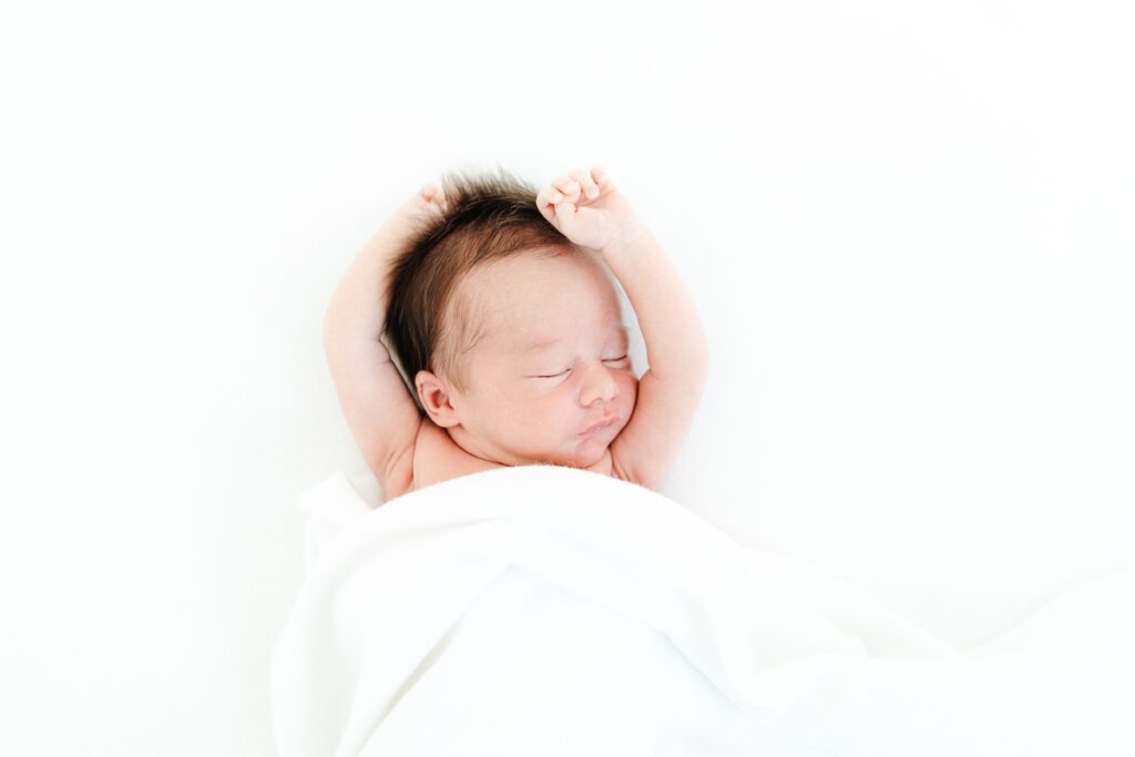 A natural light studio newborn photo session in Melksham, Wiltshire - Rebecca Casey Photography