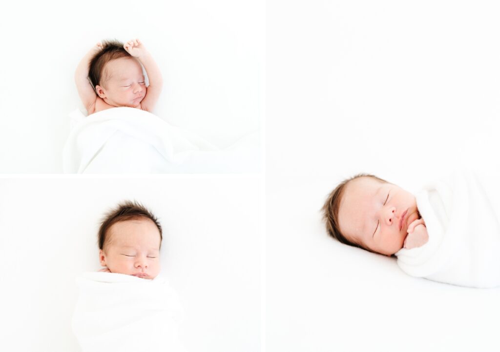 A natural light studio newborn photo session in Melksham, Wiltshire - Rebecca Casey Photography