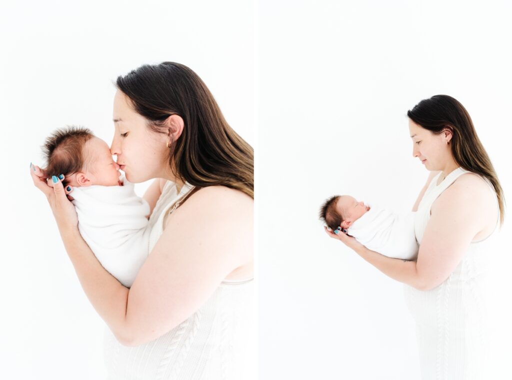 A natural light studio newborn photo session in Melksham, Wiltshire - Rebecca Casey Photography