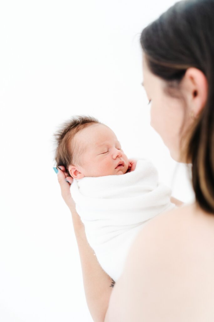 A natural light studio newborn photo session in Melksham, Wiltshire - Rebecca Casey Photography