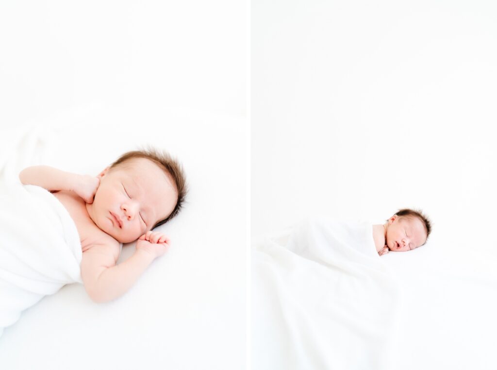 A natural light studio newborn photo session in Melksham, Wiltshire - Rebecca Casey Photography