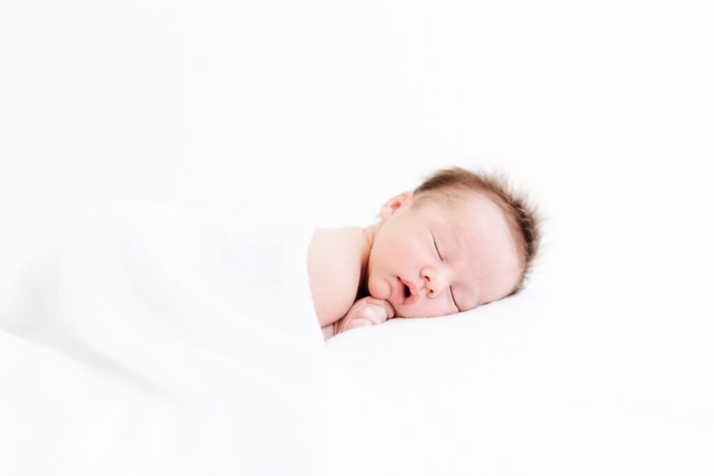 A natural light studio newborn photo session in Melksham, Wiltshire - Rebecca Casey Photography