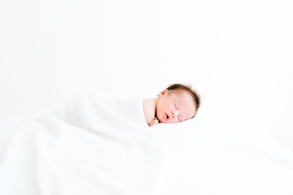 A natural light studio newborn photo session in Melksham, Wiltshire - Rebecca Casey Photography