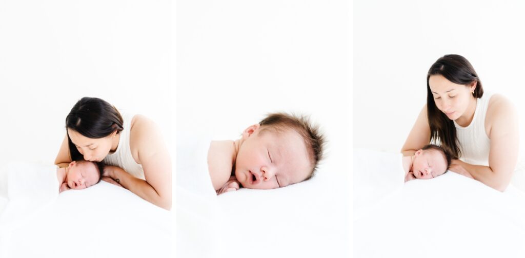 A natural light studio newborn photo session in Melksham, Wiltshire - Rebecca Casey Photography