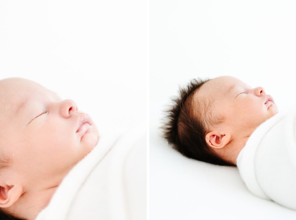 A natural light studio newborn photo session in Melksham, Wiltshire - Rebecca Casey Photography