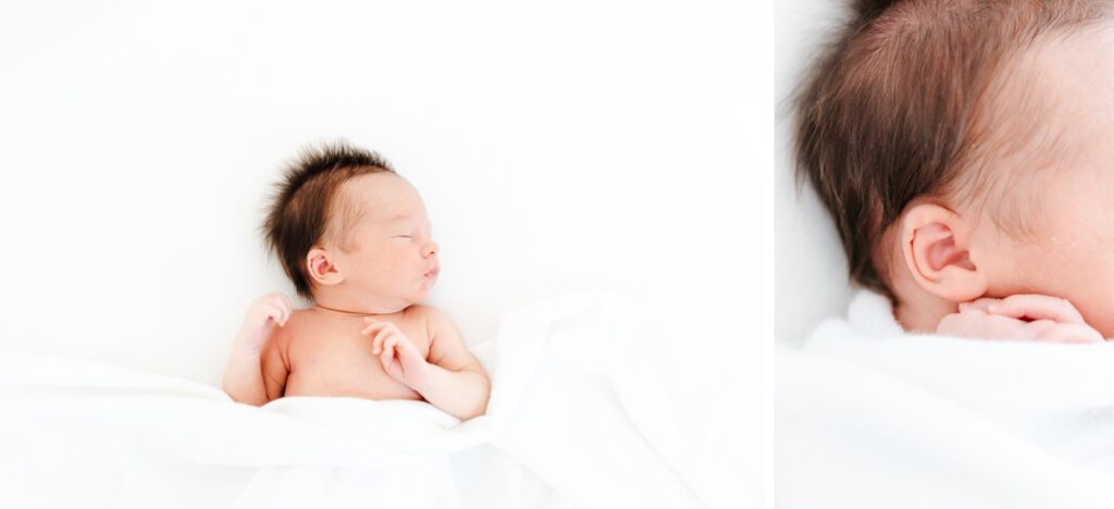 A natural light studio newborn photo session in Melksham, Wiltshire - Rebecca Casey Photography