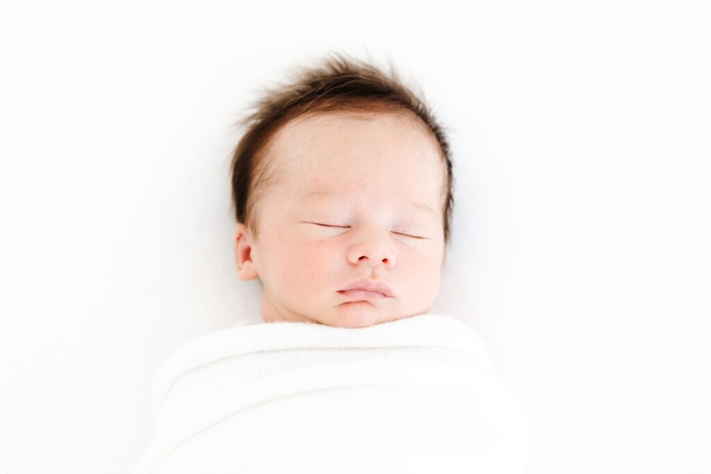 A natural light studio newborn photo session in Melksham, Wiltshire - Rebecca Casey Photography