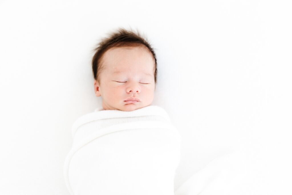 A natural light studio newborn photo session in Melksham, Wiltshire - Rebecca Casey Photography