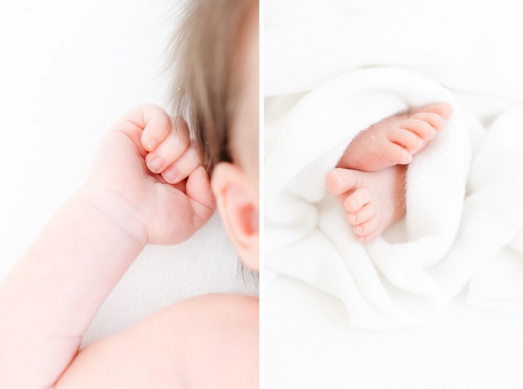 A natural light studio newborn photo session in Melksham, Wiltshire - Rebecca Casey Photography