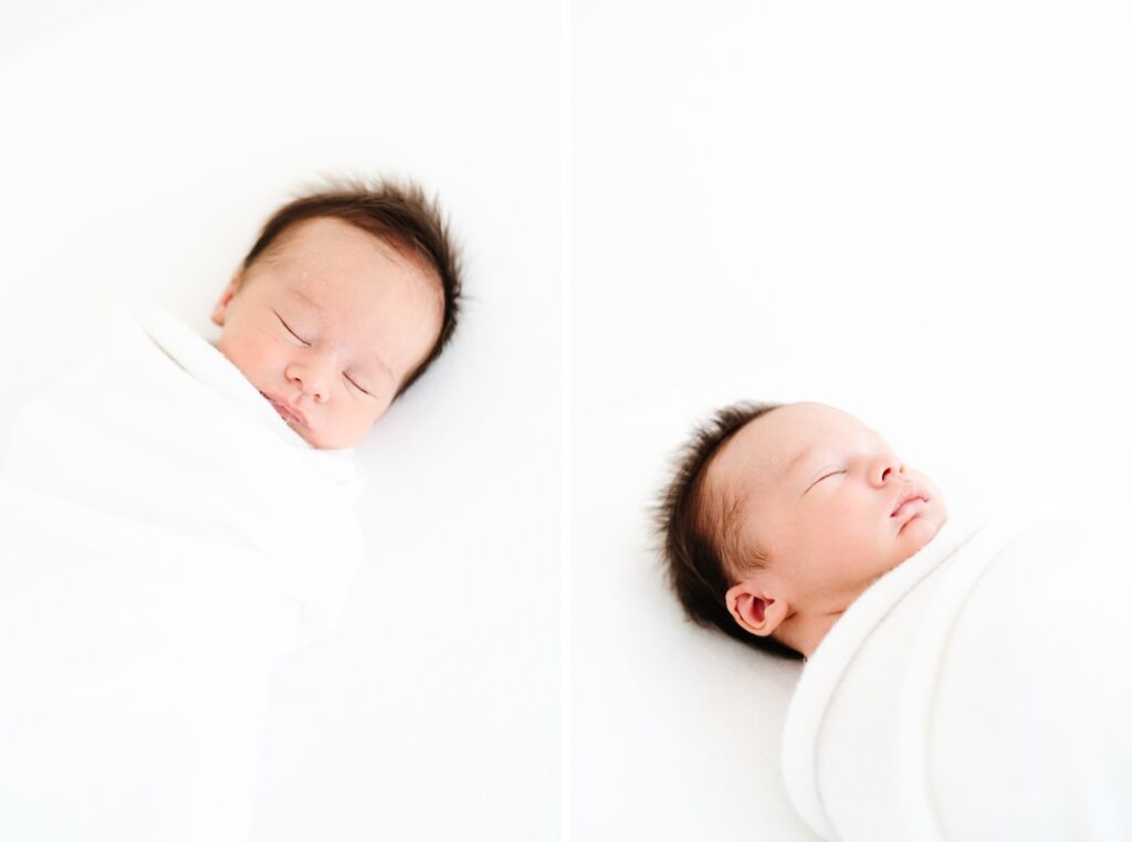 A natural light studio newborn photo session in Melksham, Wiltshire - Rebecca Casey Photography