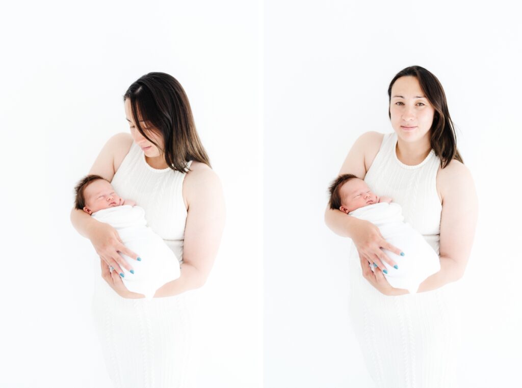 A natural light studio newborn photo session in Melksham, Wiltshire - Rebecca Casey Photography