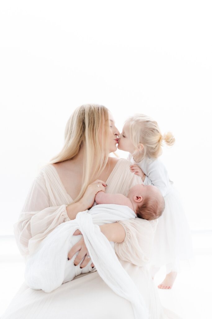 Natural baby portraits using soft window light during an 8-week baby photography session in my Wiltshire studio.