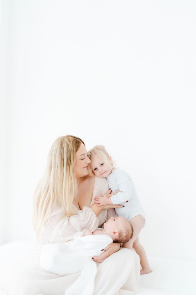 Soft neutral baby photography in my Westbury studio
